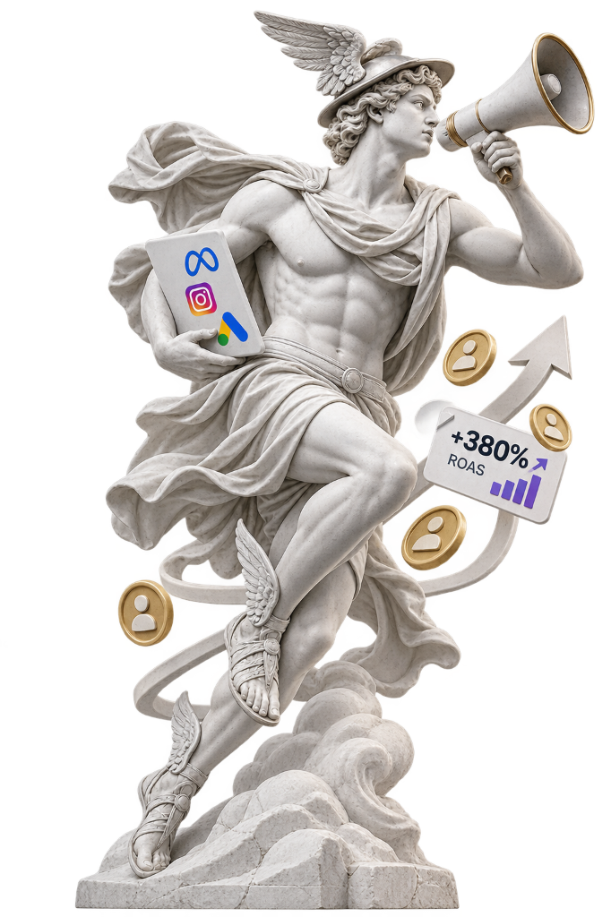 Meta Ads Hermes Statue